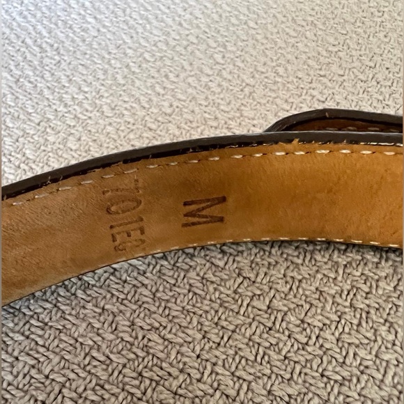 Saks Fifth Avenue Crocodile-Embossed Leather Belt - Women’s Size Medium